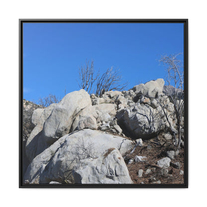 Barren Landscape with Boulder Formations - Unique Stretched Canvas Wall Art - Art By Earth