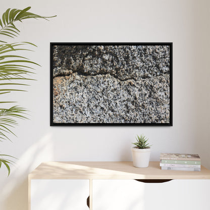 Weathered Stone Surface - Unique Stretched Canvas Wall Art