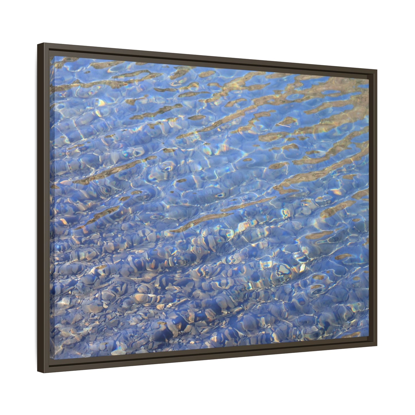 Aqua Fragments - Unique Stretched Canvas Wall Art