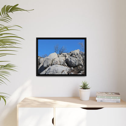 Barren Landscape with Boulder Formations - Unique Stretched Canvas Wall Art - Art By Earth