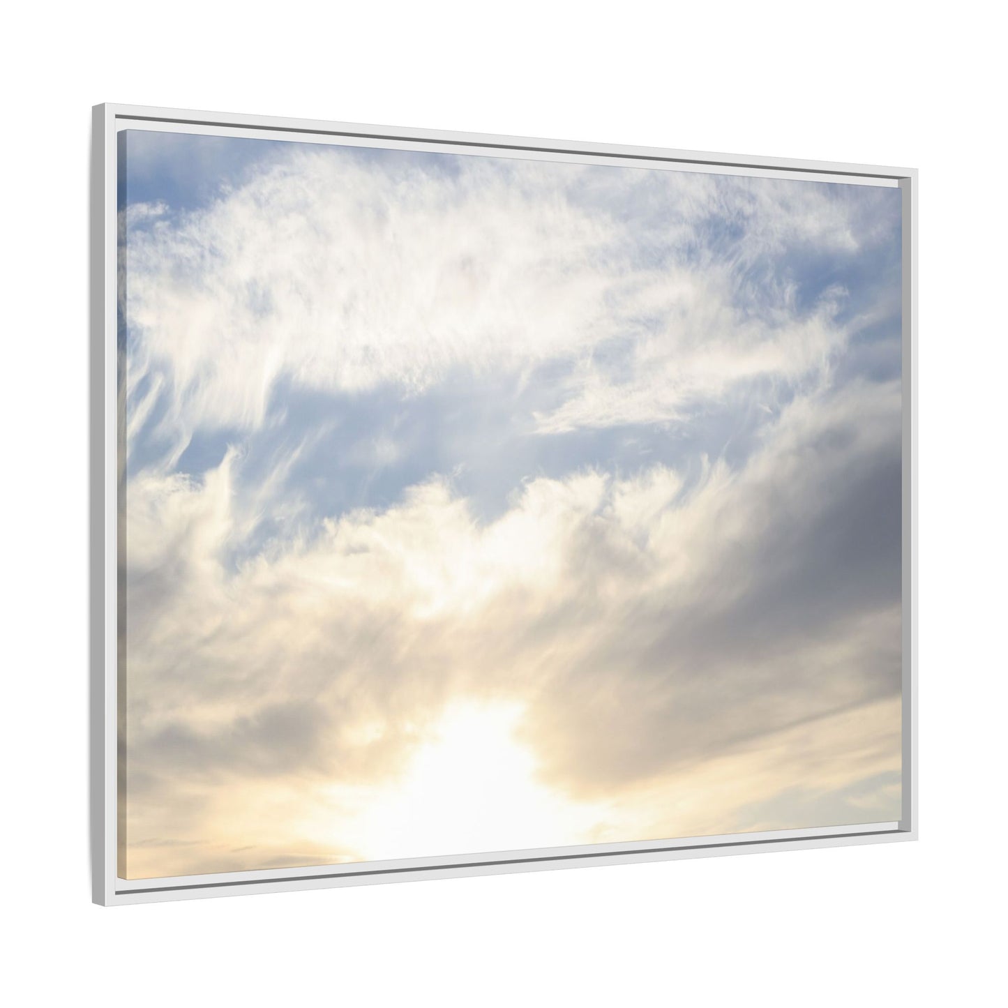 Sky's Ethereal Whisper - Unique Stretched Canvas Wall Art - Art By Earth