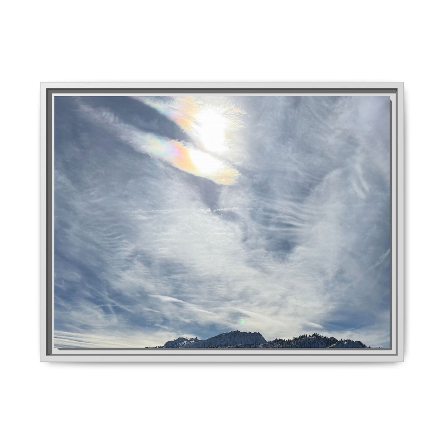 Whispers of Winter's Embrace - Unique Stretched Canvas Wall Art