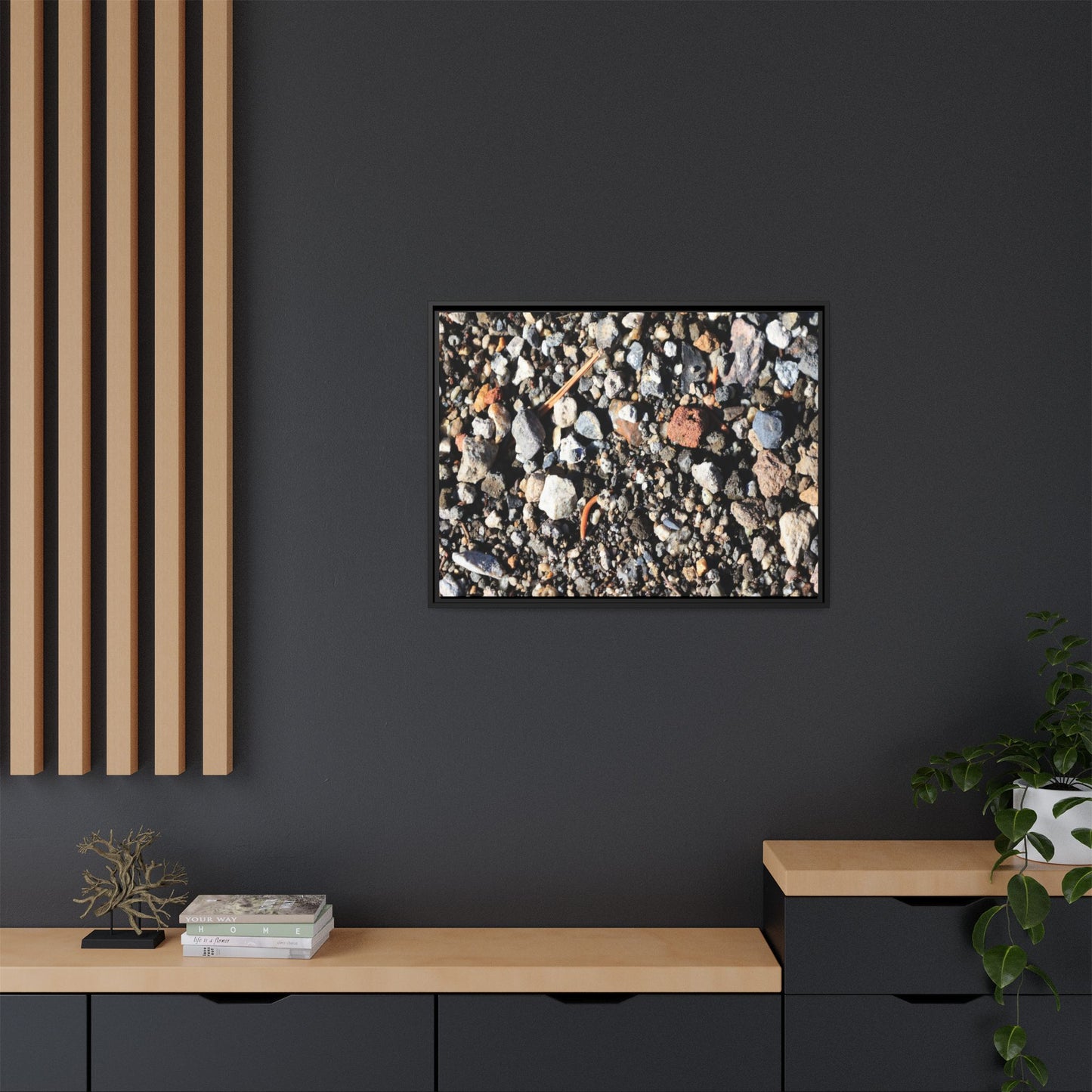 Stones and Soil - Unique Stretched Canvas Wall Art