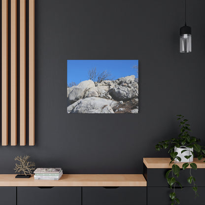 Desert Rocks Under Blue Sky - Unique Frameless Canvas Wall Art - Art By Earth