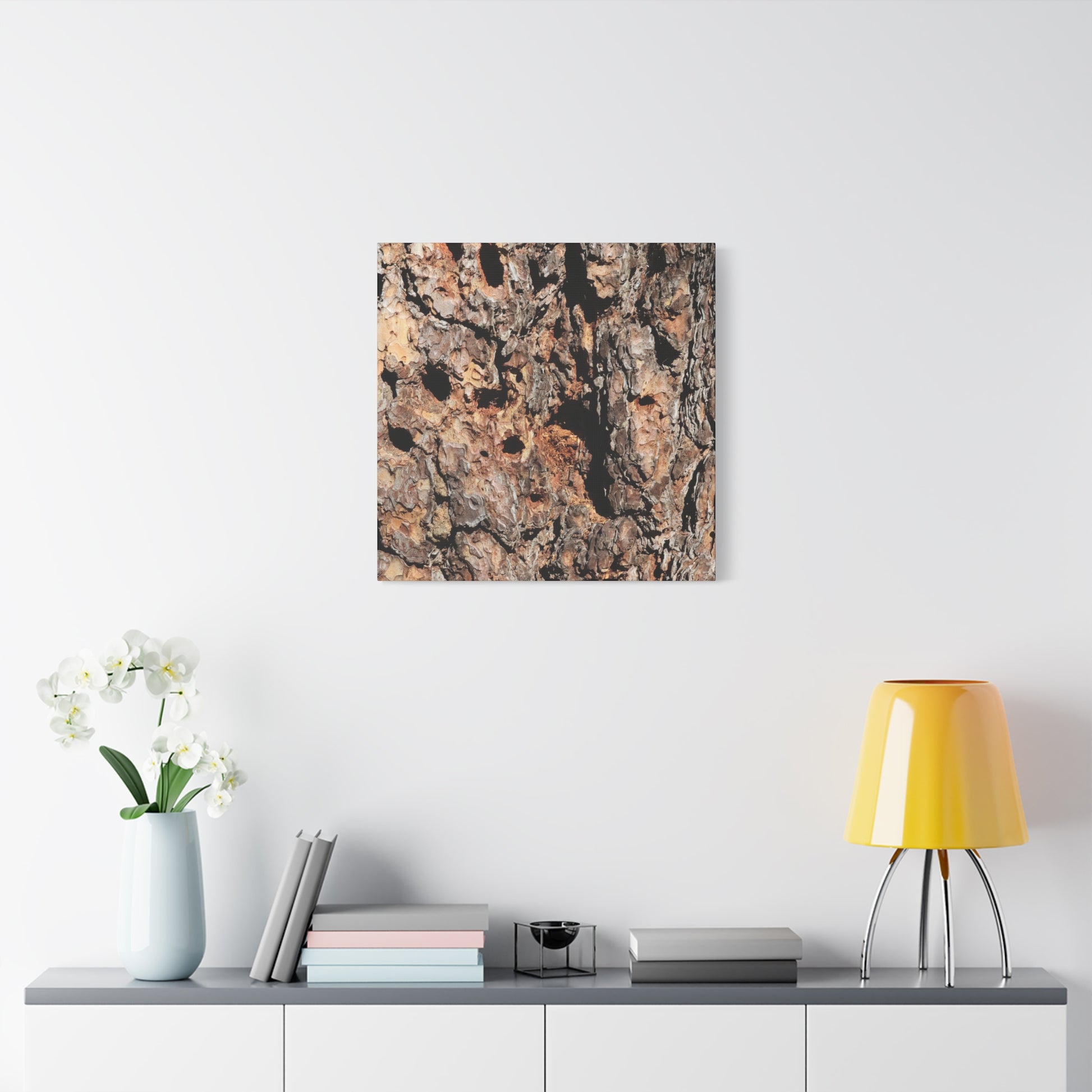 Tree Bark Mosaic - Unique Frameless Canvas Wall Art - Art By Earth