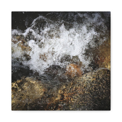 Stone and Surge - Unique Frameless Canvas Wall Art - Art By Earth