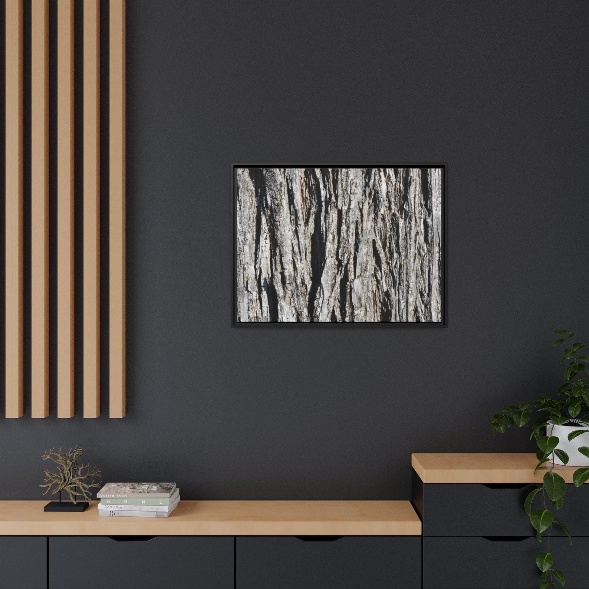 Bark Lines - Unique Stretched Canvas Wall Art - Art By Earth