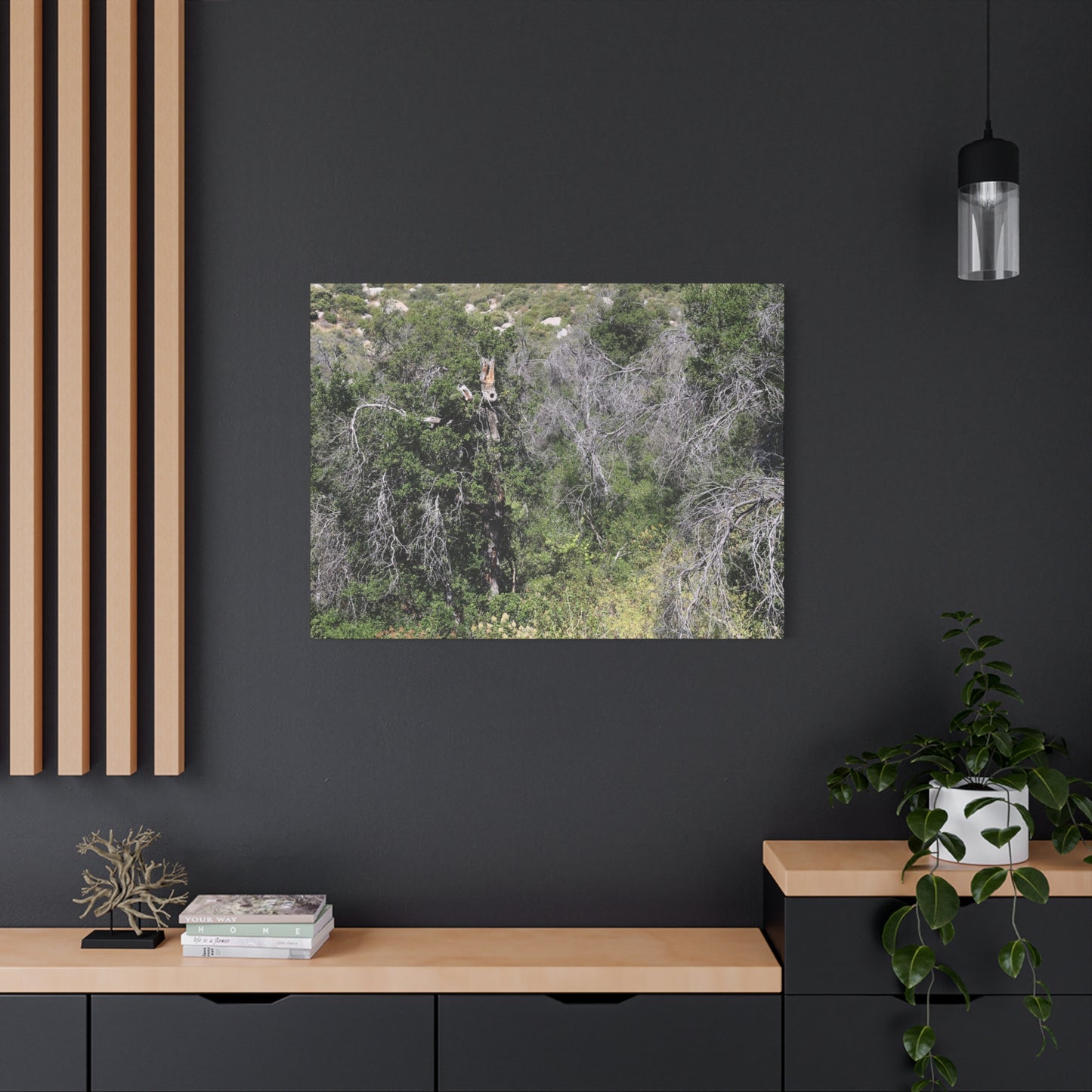 Drought-Stricken Forest - Unique Frameless Canvas Wall Art