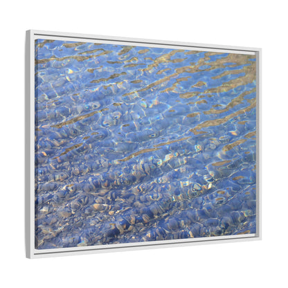 Aqua Fragments - Unique Stretched Canvas Wall Art