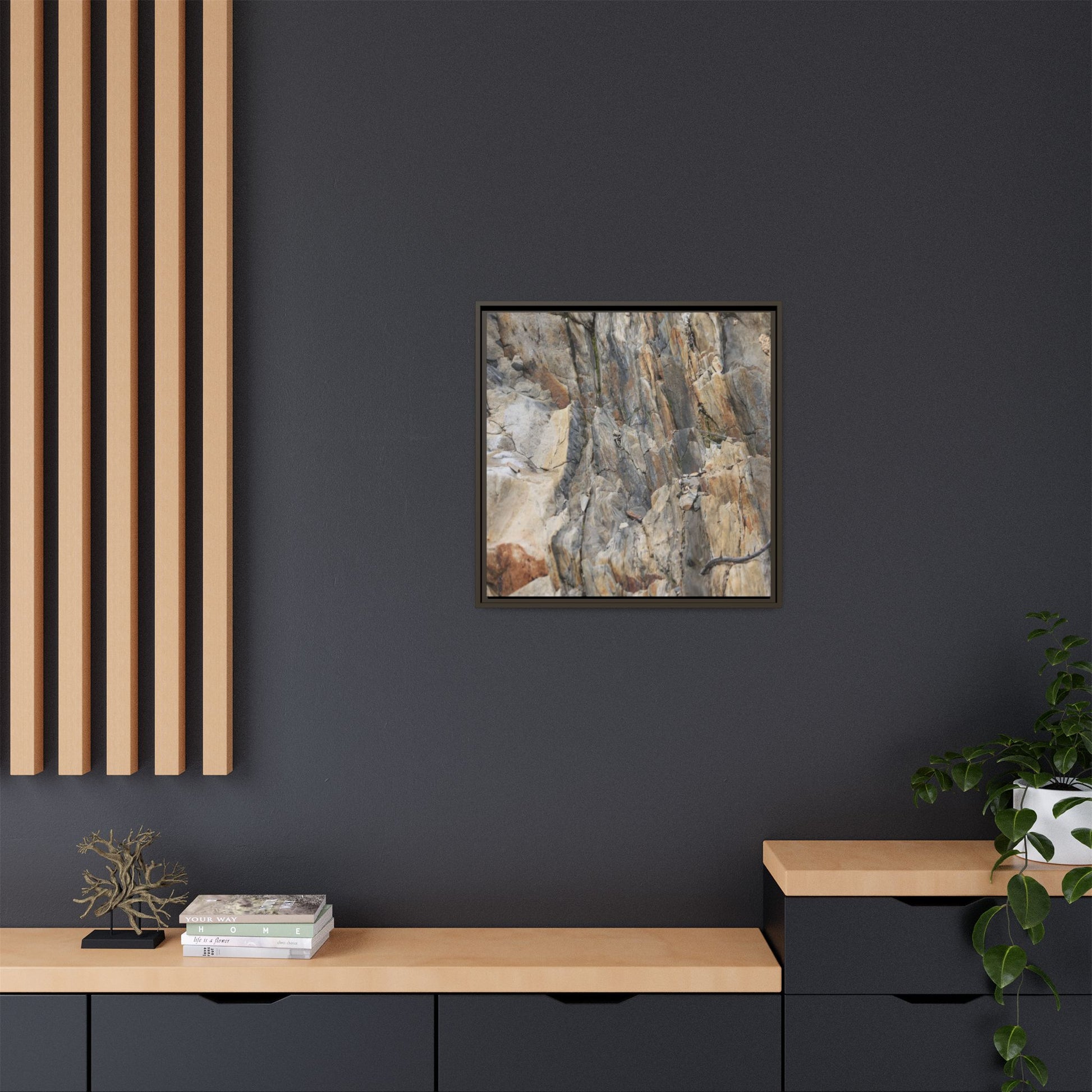 Stone's Silent Symphony - Unique Stretched Canvas Wall Art - Art By Earth