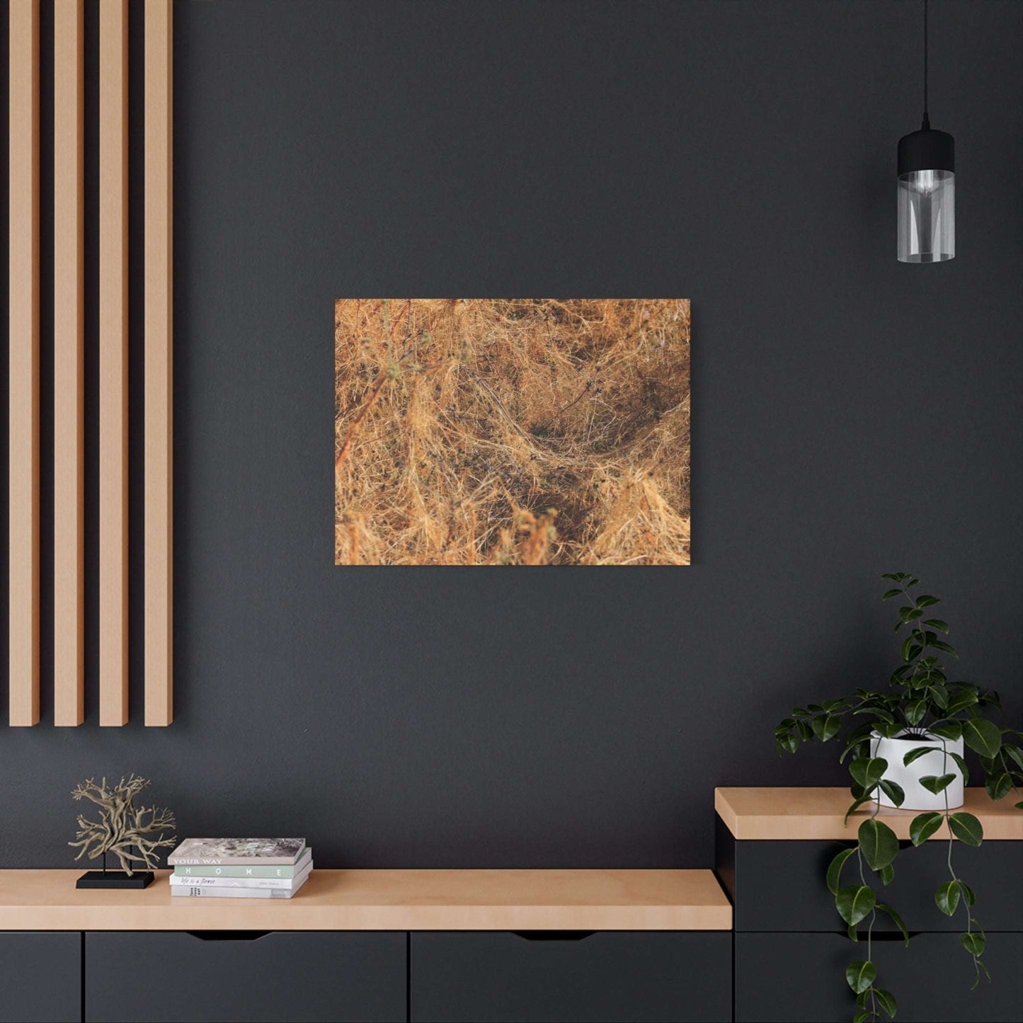 Dried Grasses - Unique Frameless Canvas Wall Art - Art By Earth