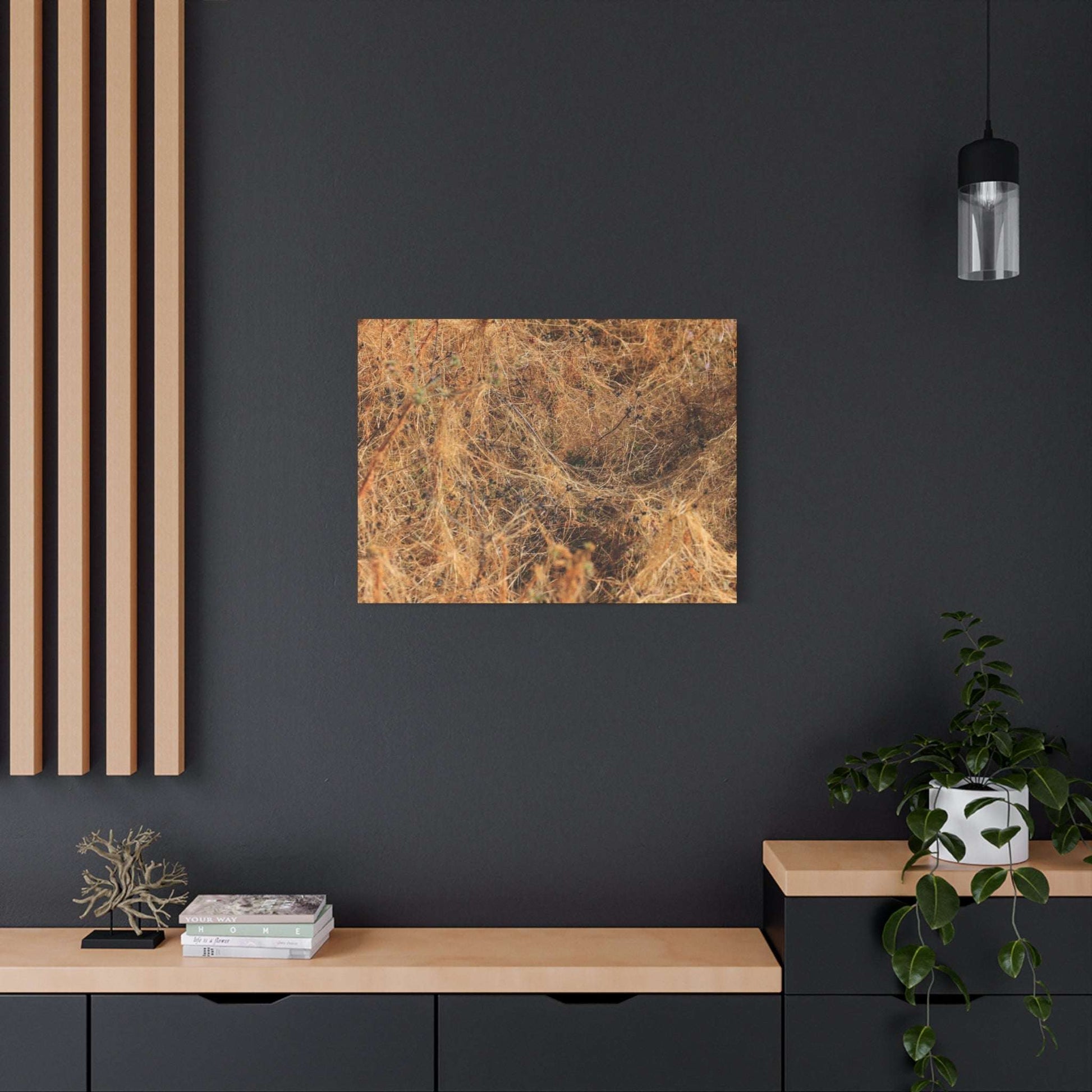 Dried Grasses - Unique Frameless Canvas Wall Art - Art By Earth