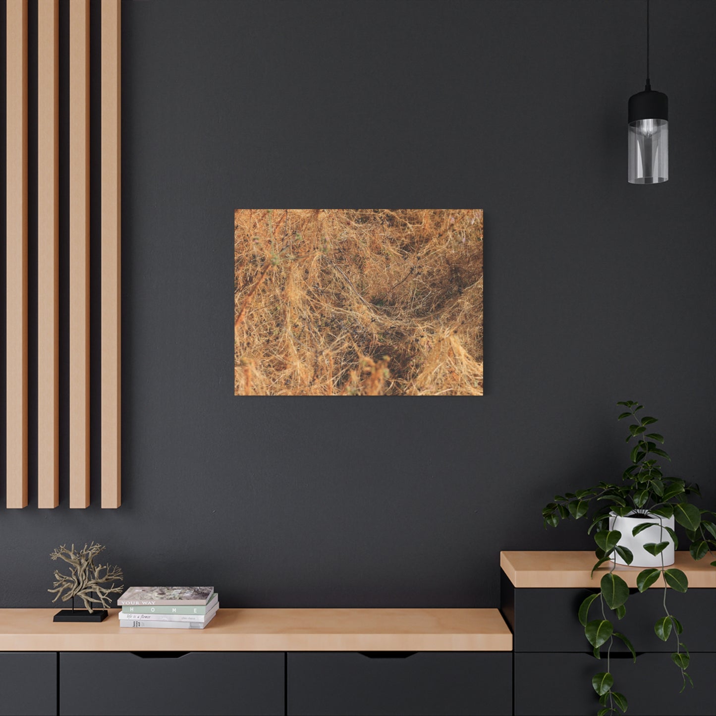 Dried Grasses - Unique Frameless Canvas Wall Art - Art By Earth