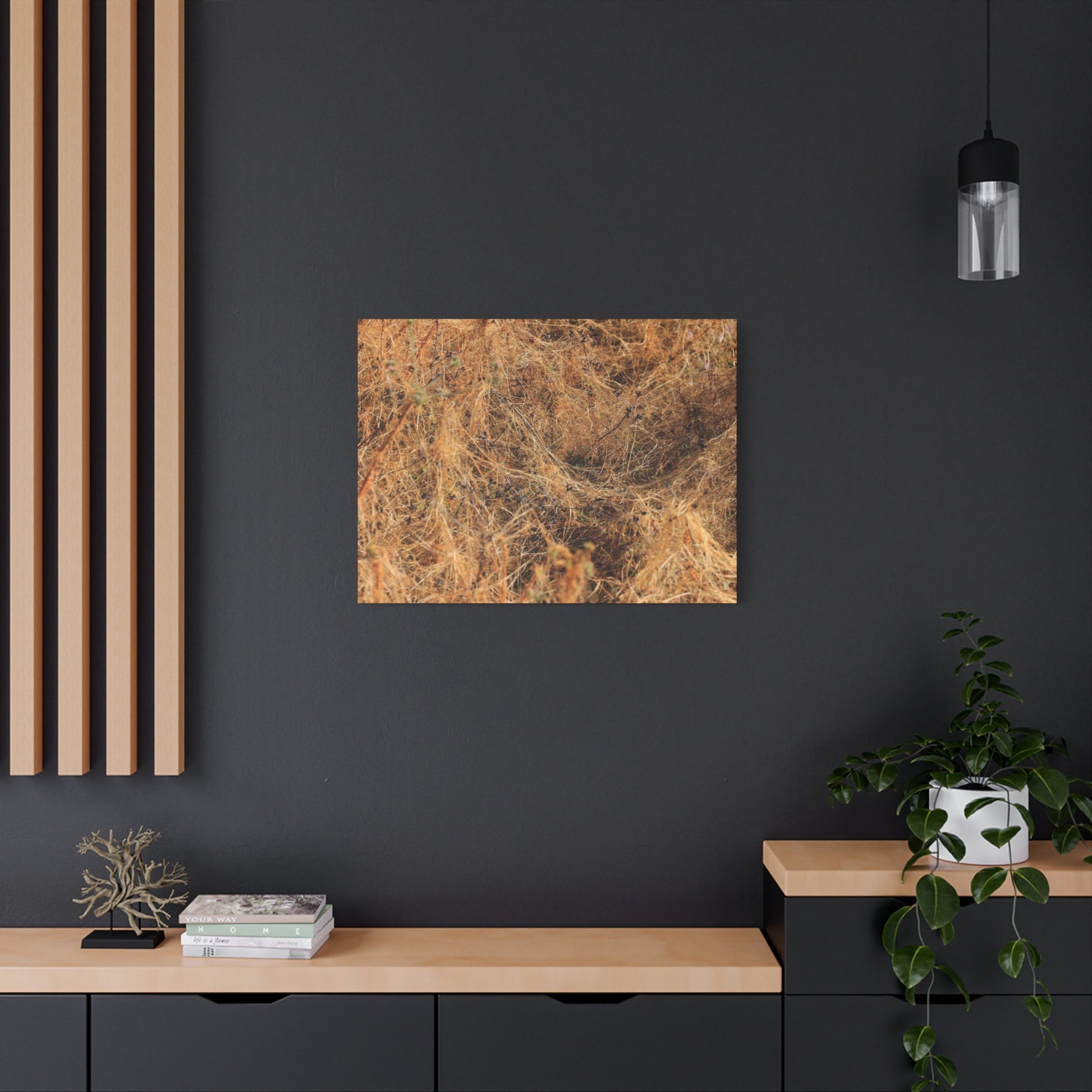 Dried Grasses - Unique Frameless Canvas Wall Art - Art By Earth