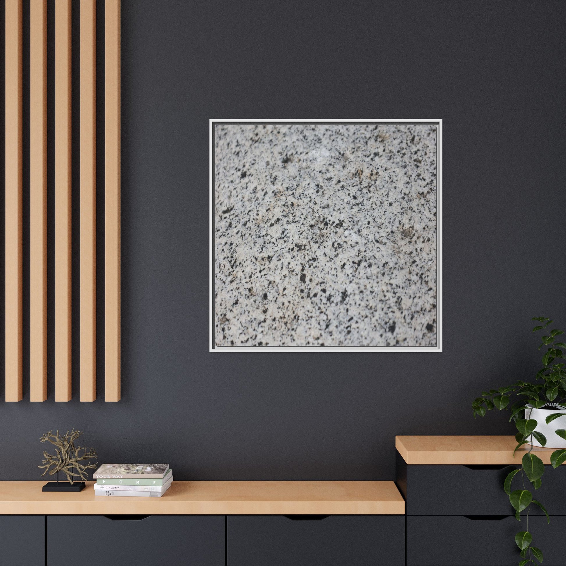 Monochrome Mosaic - Unique Stretched Canvas Wall Art - Art By Earth
