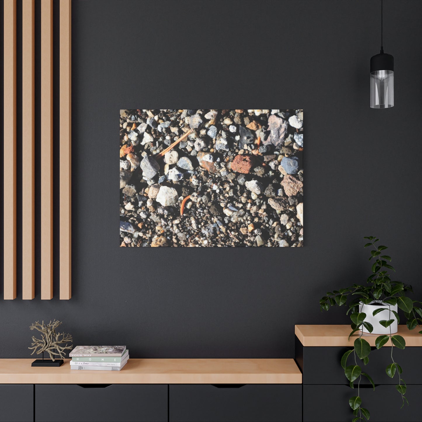 Scattered Stones - Unique Frameless Canvas Wall Art