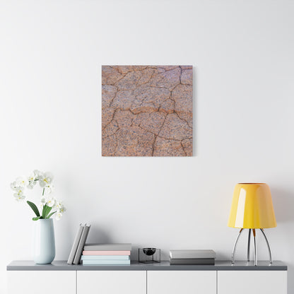 Cracked Earth's Whispers - Unique Frameless Canvas Wall Art - Art By Earth