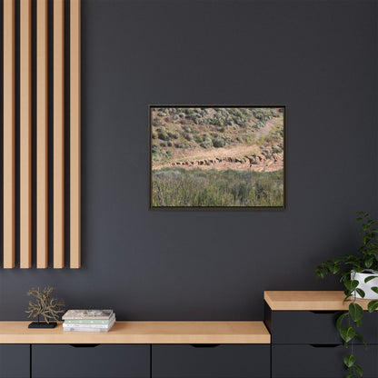 Ancient Dwellings in the Valley - Unique Stretched Canvas Wall Art - Art By Earth