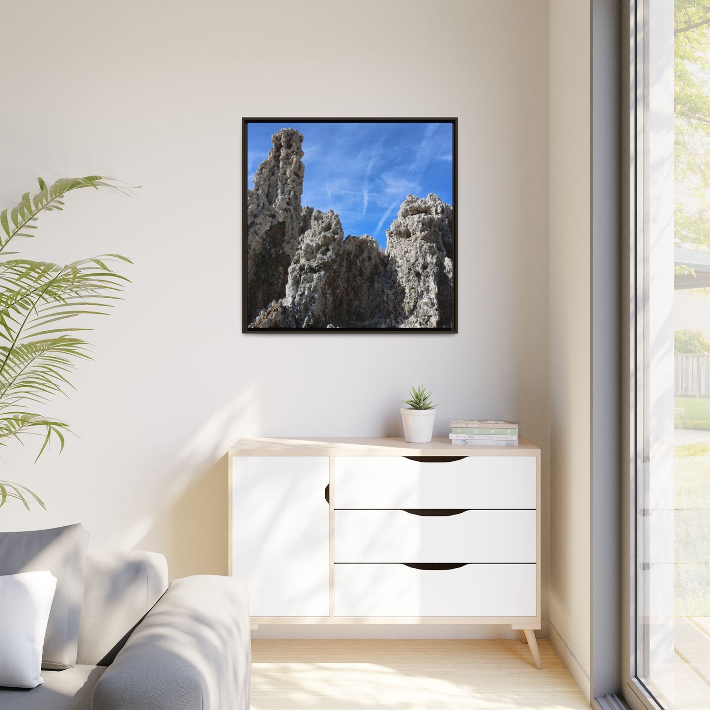 Weathered Sentinels - Unique Stretched Canvas Wall Art