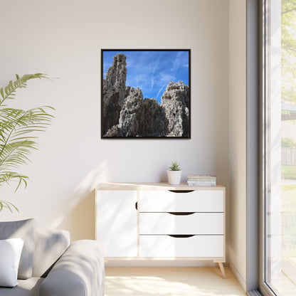 Weathered Sentinels - Unique Stretched Canvas Wall Art