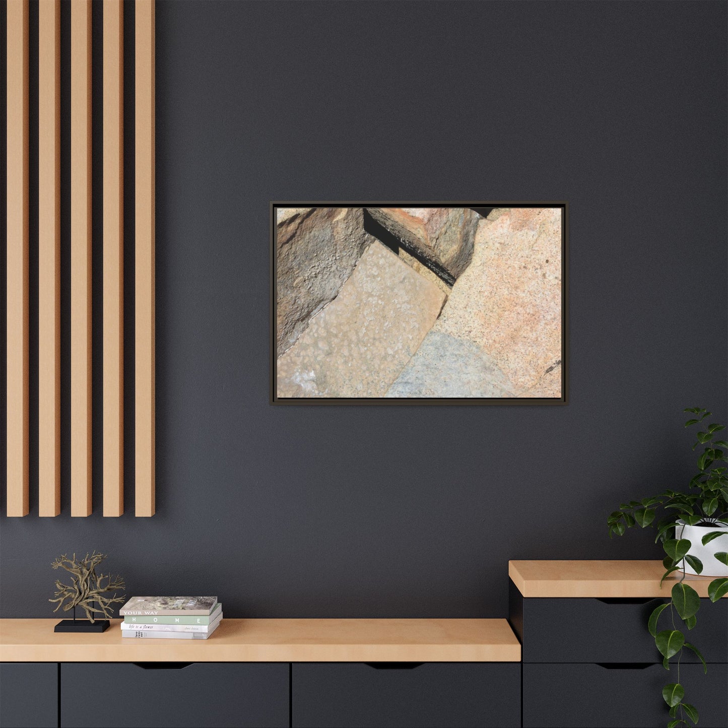 Rock Fragment - Unique Stretched Canvas Wall Art - Art By Earth