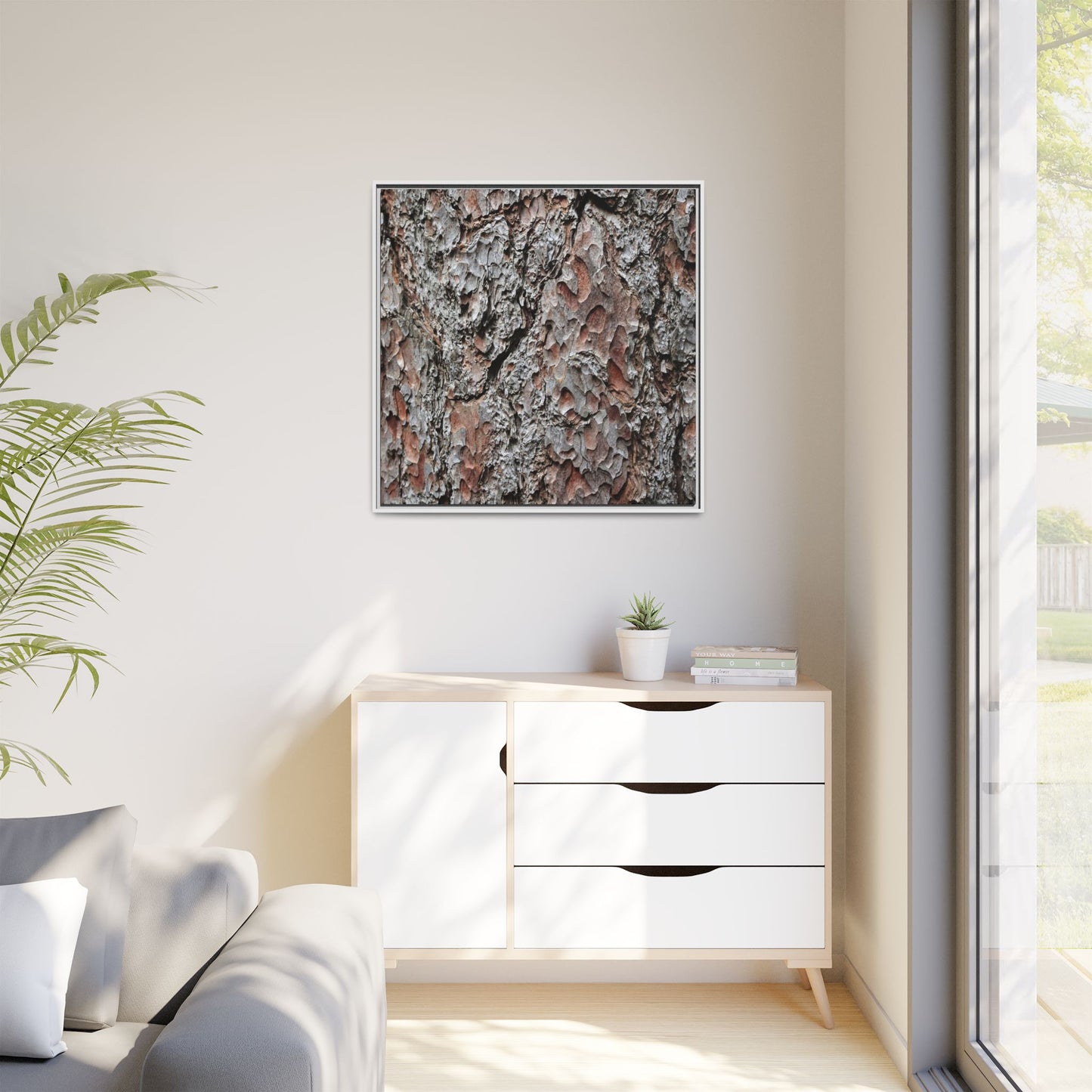 Bark Texture Symphony - Unique Stretched Canvas Wall Art - Art By Earth