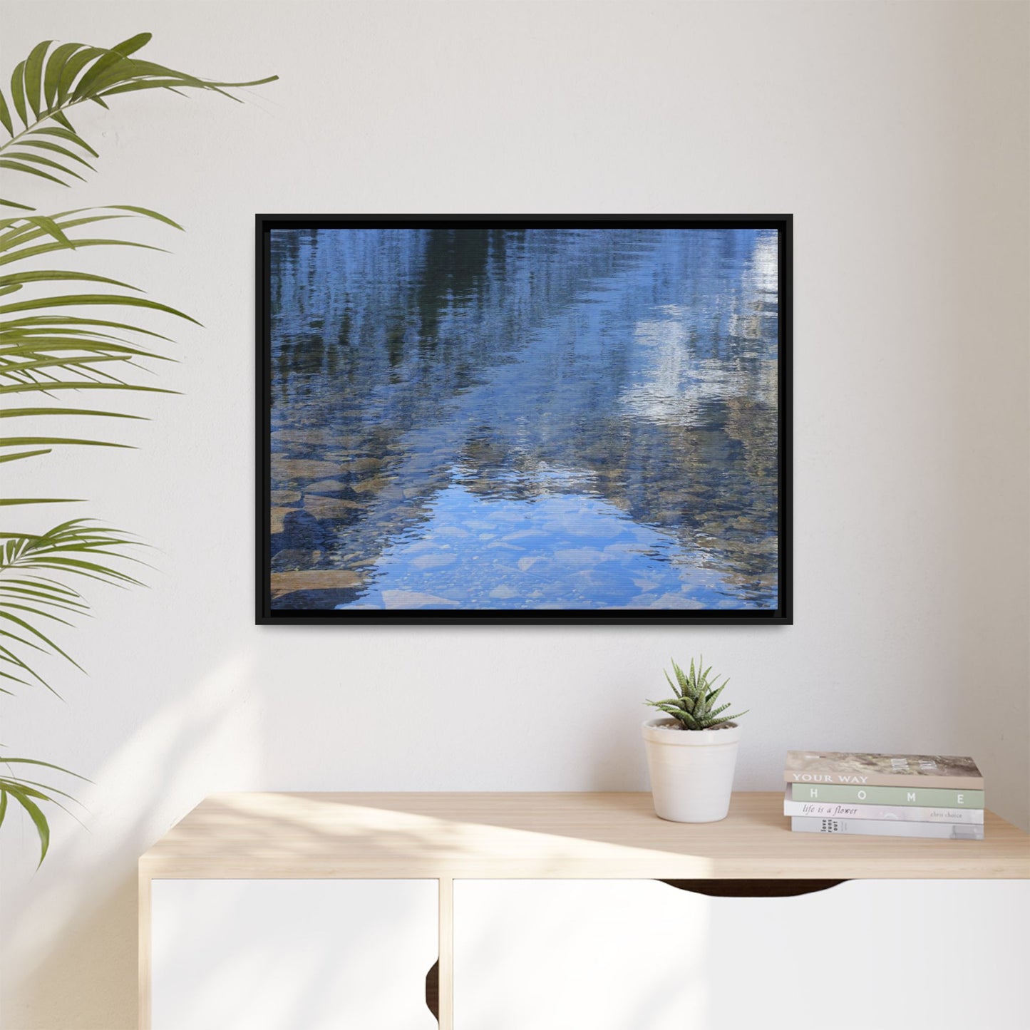 Reflected Stones - Unique Stretched Canvas Wall Art