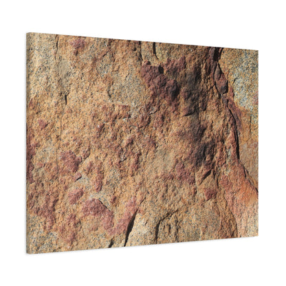 Lithic Veins of Ember - Unique Frameless Canvas Wall Art - Art By Earth