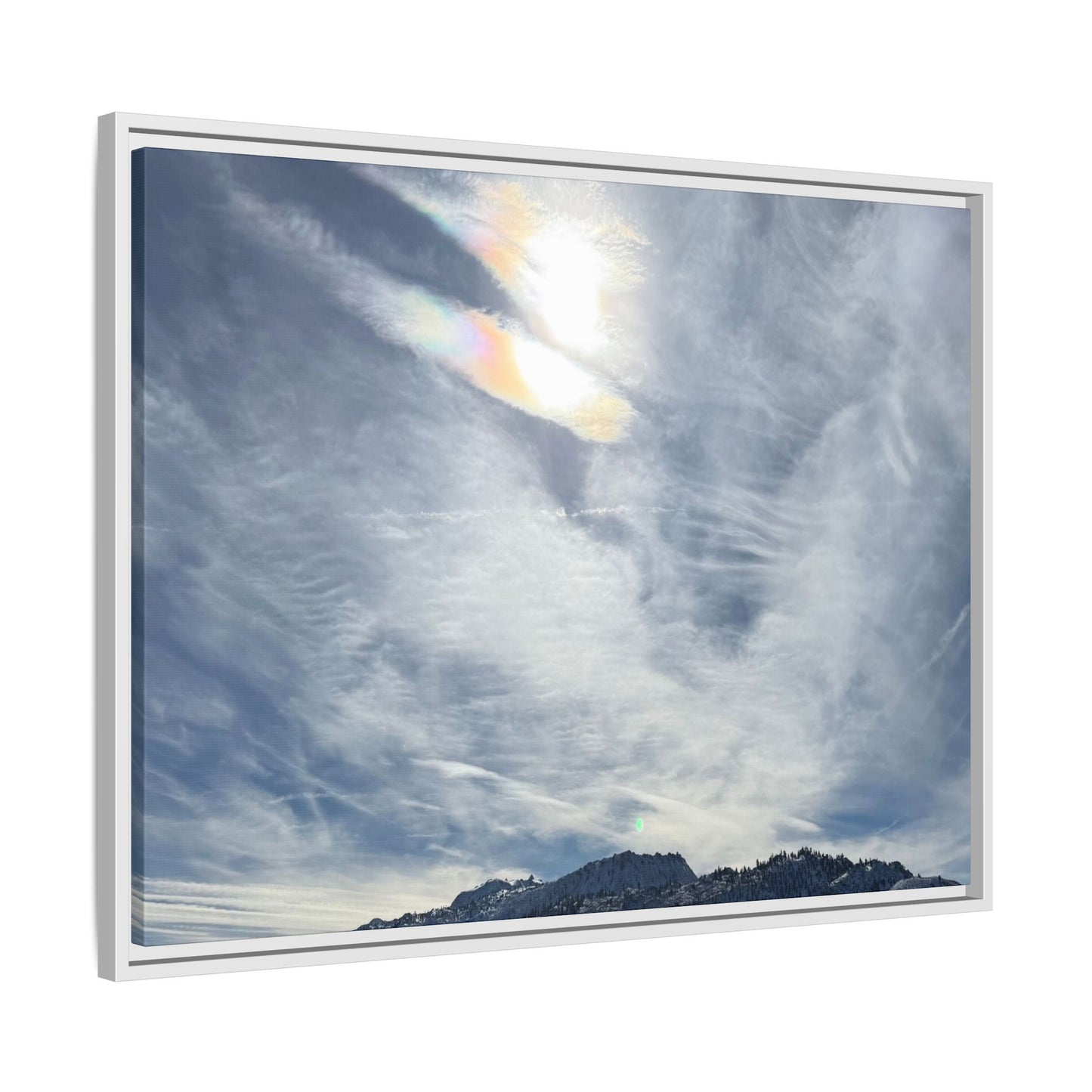 Whispers of Winter's Embrace - Unique Stretched Canvas Wall Art