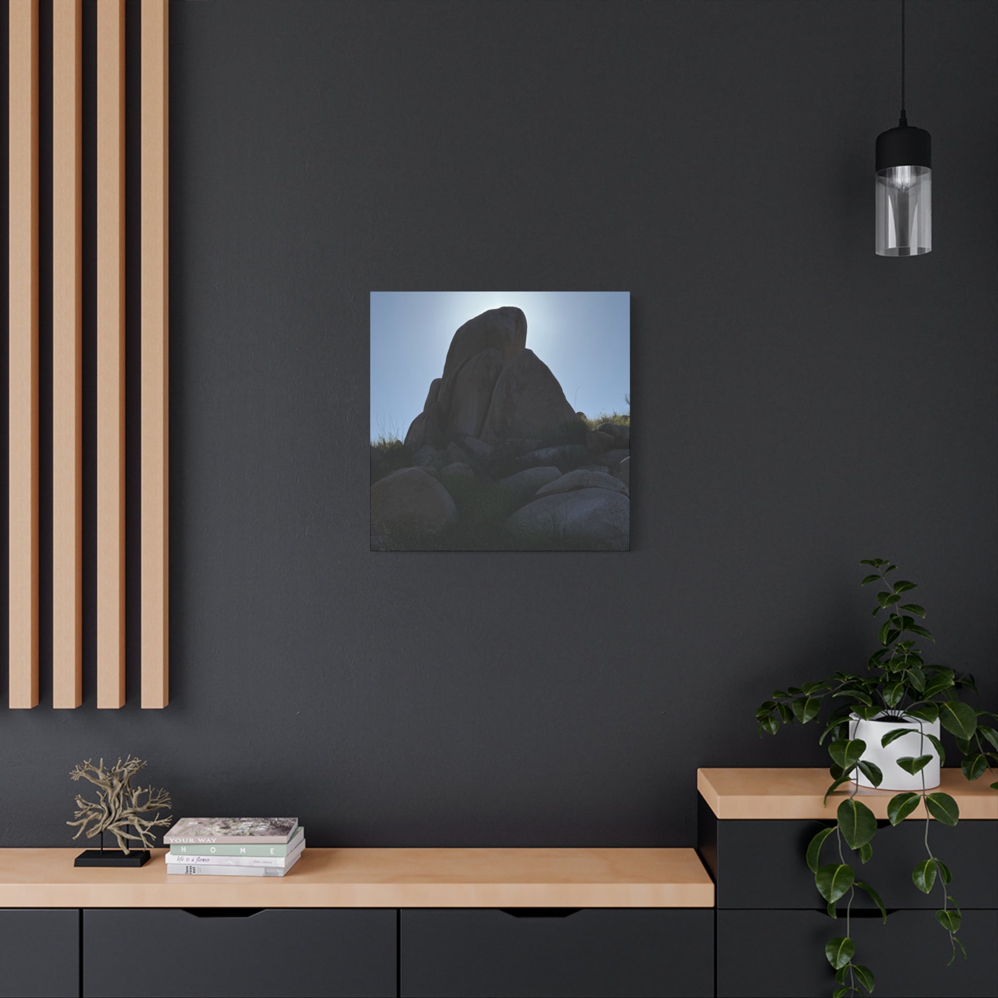 Rocks of Solitude - Unique Frameless Canvas Wall Art - Art By Earth