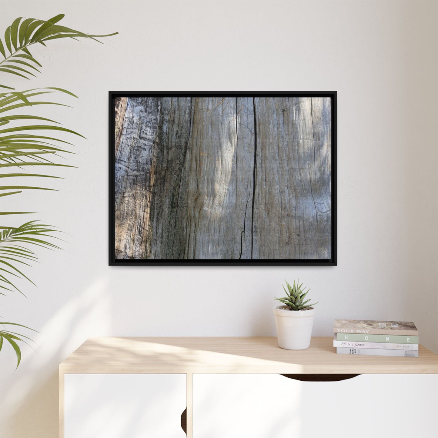 Cracked Timber Texture - Unique Stretched Canvas Wall Art