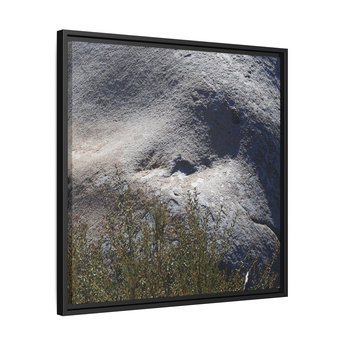Weathered Boulder with Character - Unique Stretched Canvas Wall Art