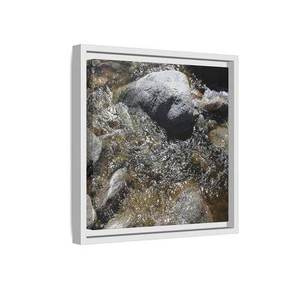 Water's Dance Over Stone - Unique Stretched Canvas Wall Art - Art By Earth