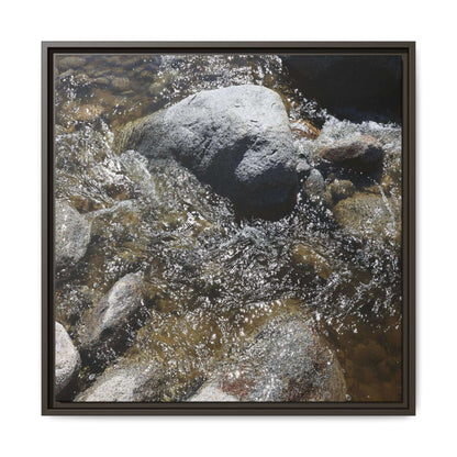 Water's Dance Over Stone - Unique Stretched Canvas Wall Art - Art By Earth