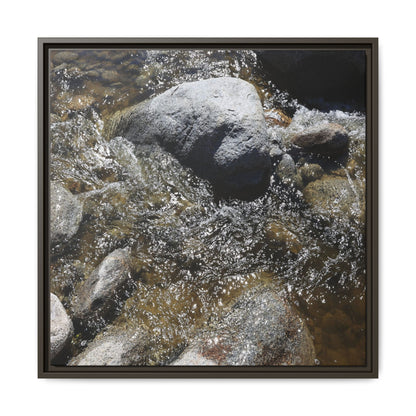 Water's Dance Over Stone - Unique Stretched Canvas Wall Art - Art By Earth