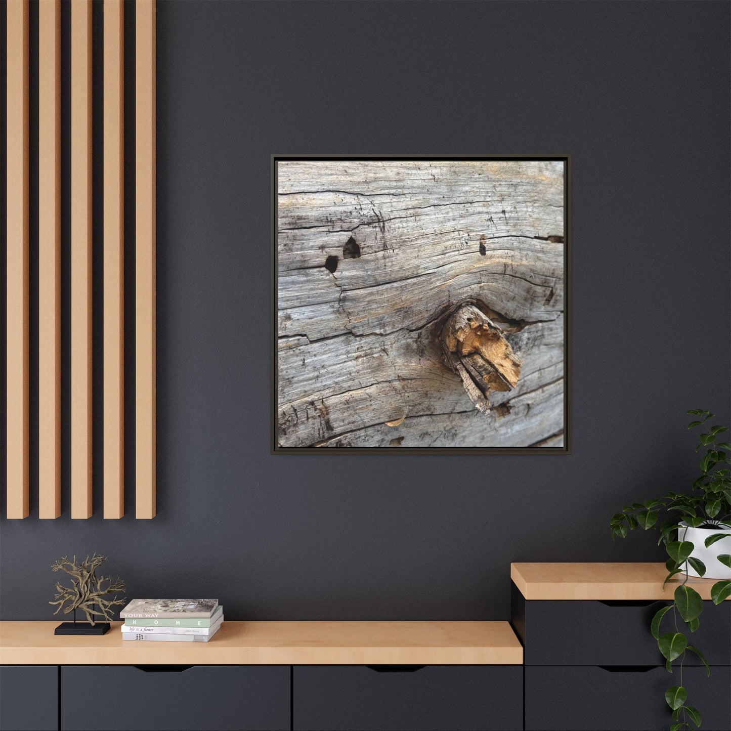 Weathered Wood Texture - Unique Stretched Canvas Wall Art - Art By Earth