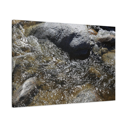 Rocky Stream - Unique Frameless Canvas Wall Art - Art By Earth