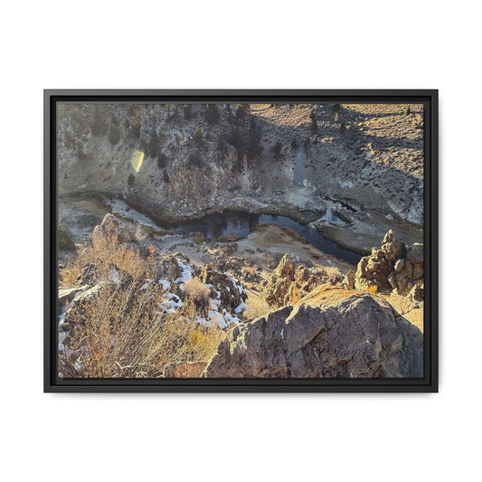 Fractured Landscape at Dawn - Unique Stretched Canvas Wall Art
