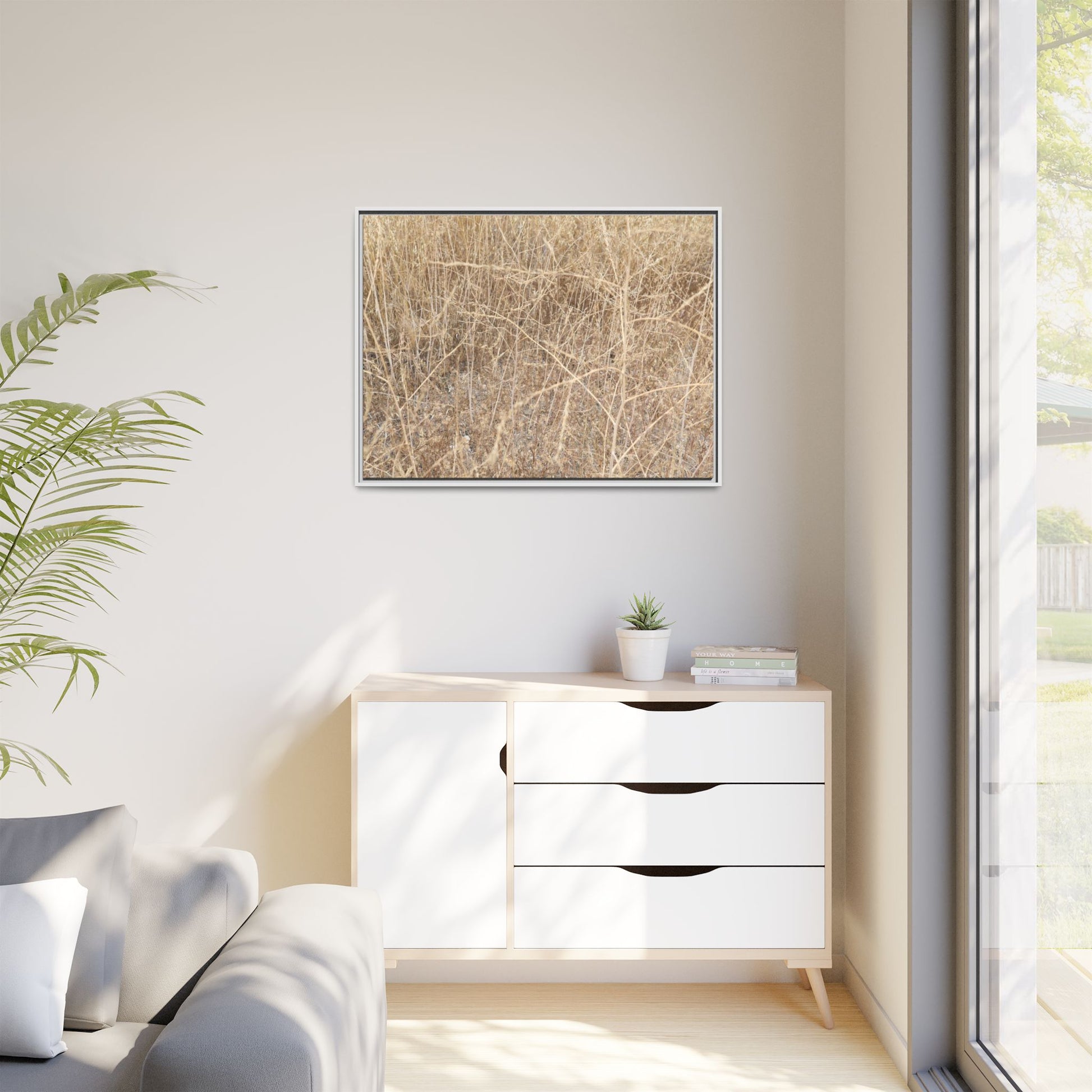 Golden Stalks - Unique Stretched Canvas Wall Art - Art By Earth