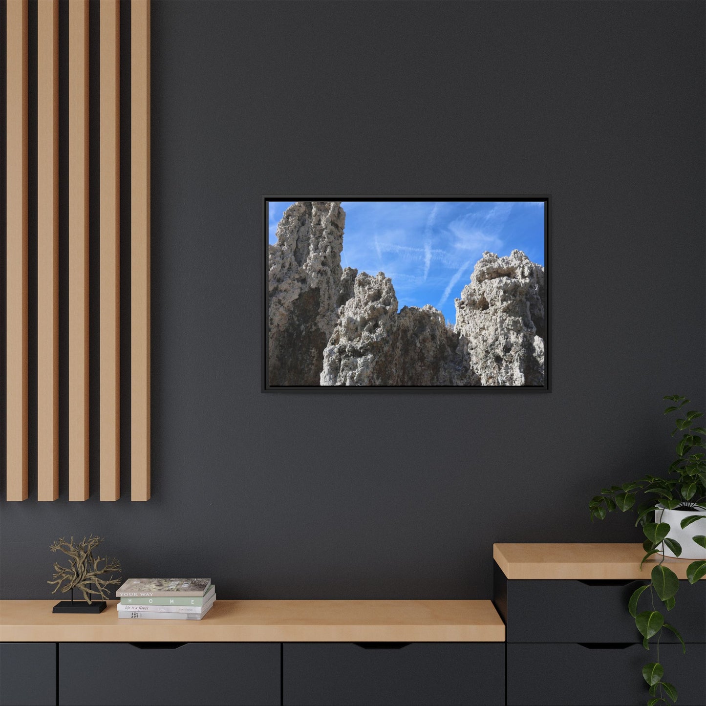 Weathered Sentinels - Unique Stretched Canvas Wall Art