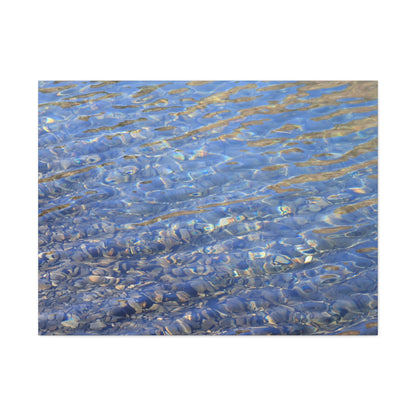 Ripples of Azure - Unique Frameless Canvas Wall Art
