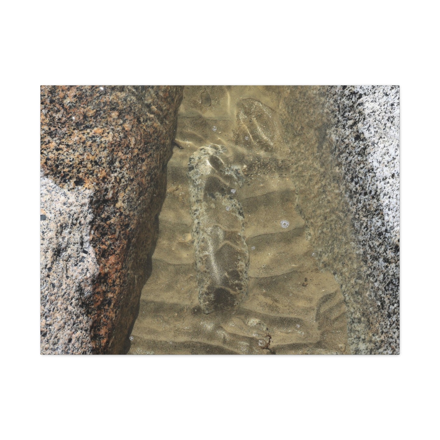 Weathered Concrete Gap - Unique Frameless Canvas Wall Art - Art By Earth