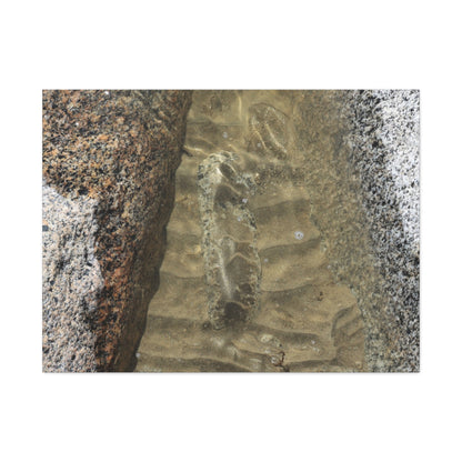 Weathered Concrete Gap - Unique Frameless Canvas Wall Art - Art By Earth
