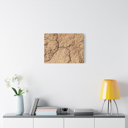 Cracked Earth's Lament - Unique Frameless Canvas Wall Art - Art By Earth