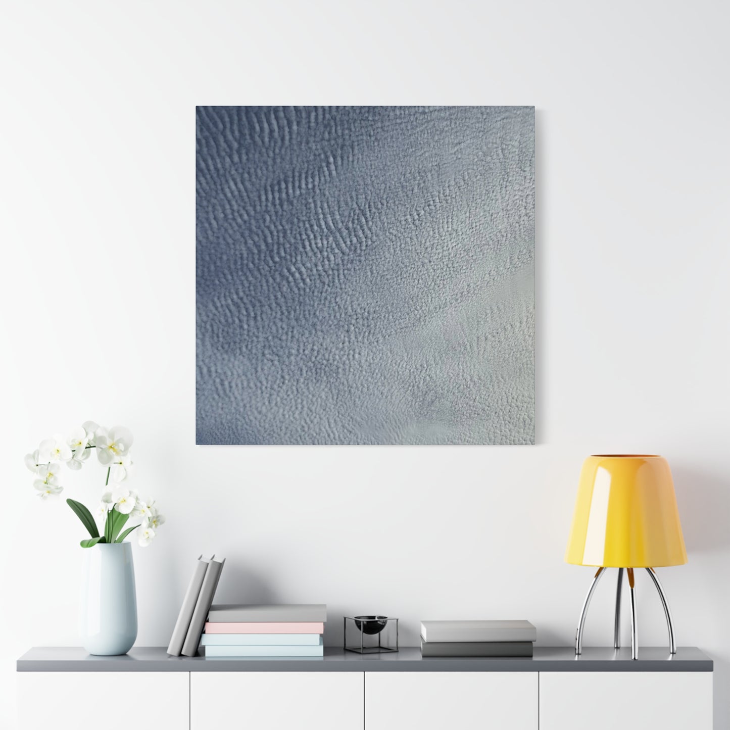 Undulating Whispers of Cerulean - Unique Frameless Canvas Wall Art - Art By Earth