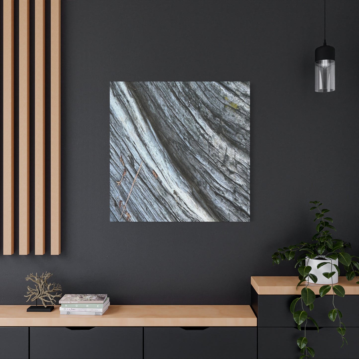 Weathered Wood Grain - Unique Frameless Canvas Wall Art - Art By Earth