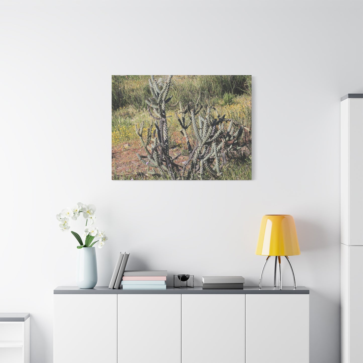 Desert Bloom in Shadow - Unique Frameless Canvas Wall Art - Art By Earth