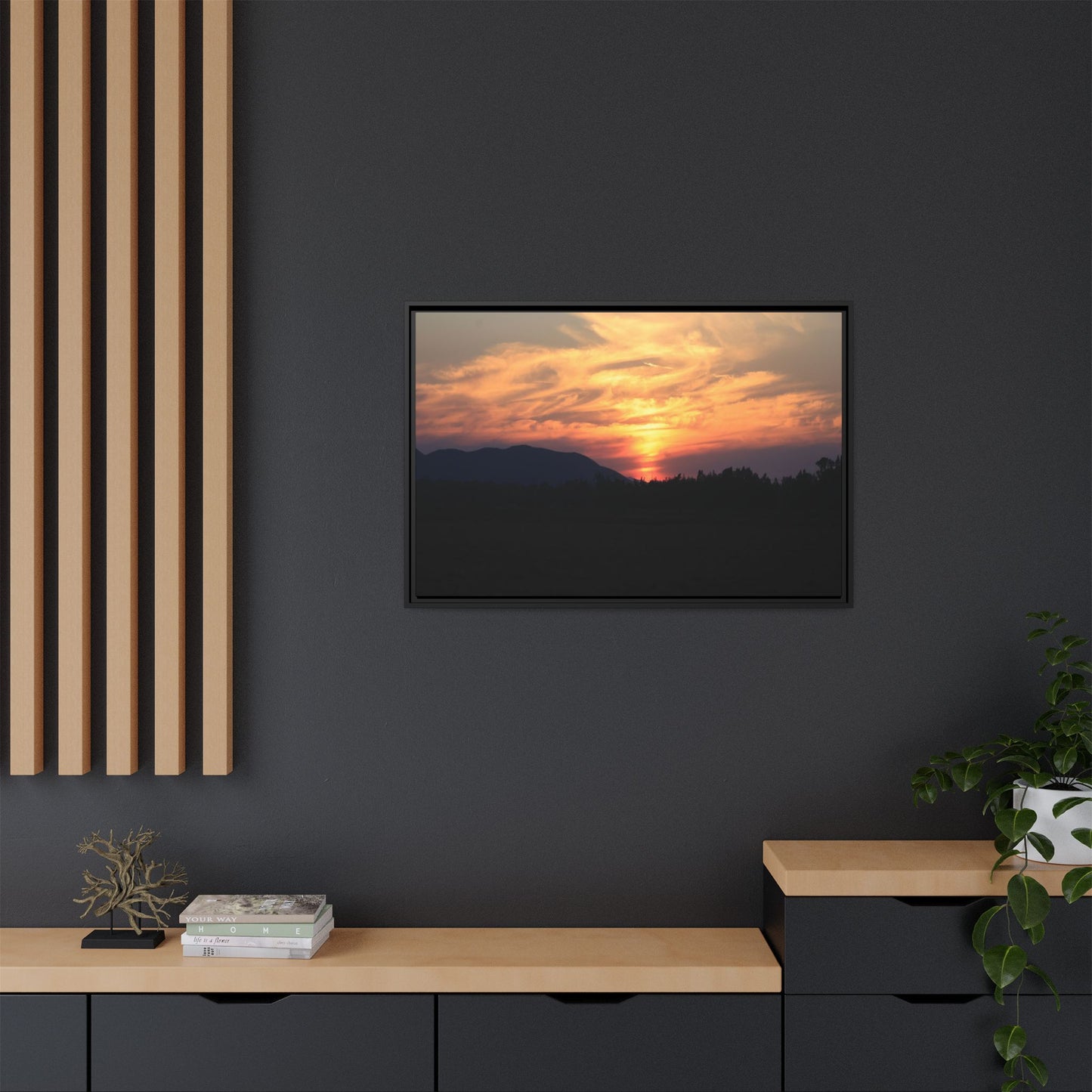 Gilded Horizon - Unique Stretched Canvas Wall Art - Art By Earth