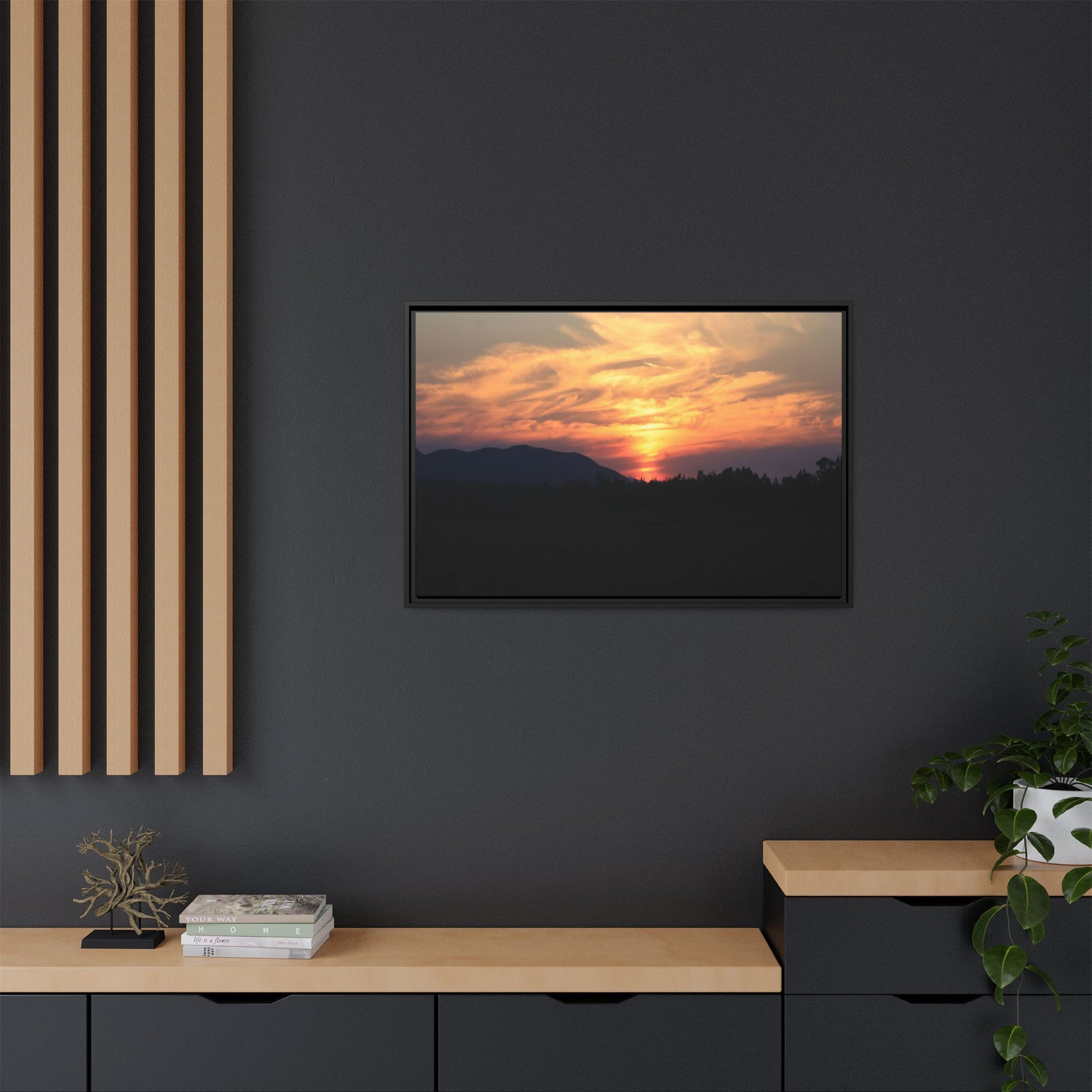 Gilded Horizon - Unique Stretched Canvas Wall Art - Art By Earth