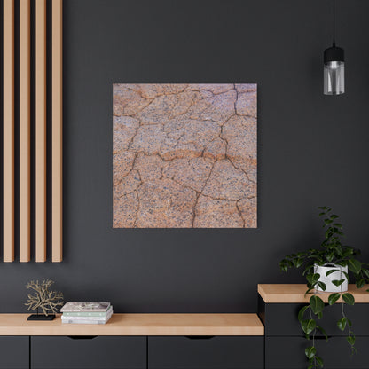 Cracked Earth's Whispers - Unique Frameless Canvas Wall Art - Art By Earth